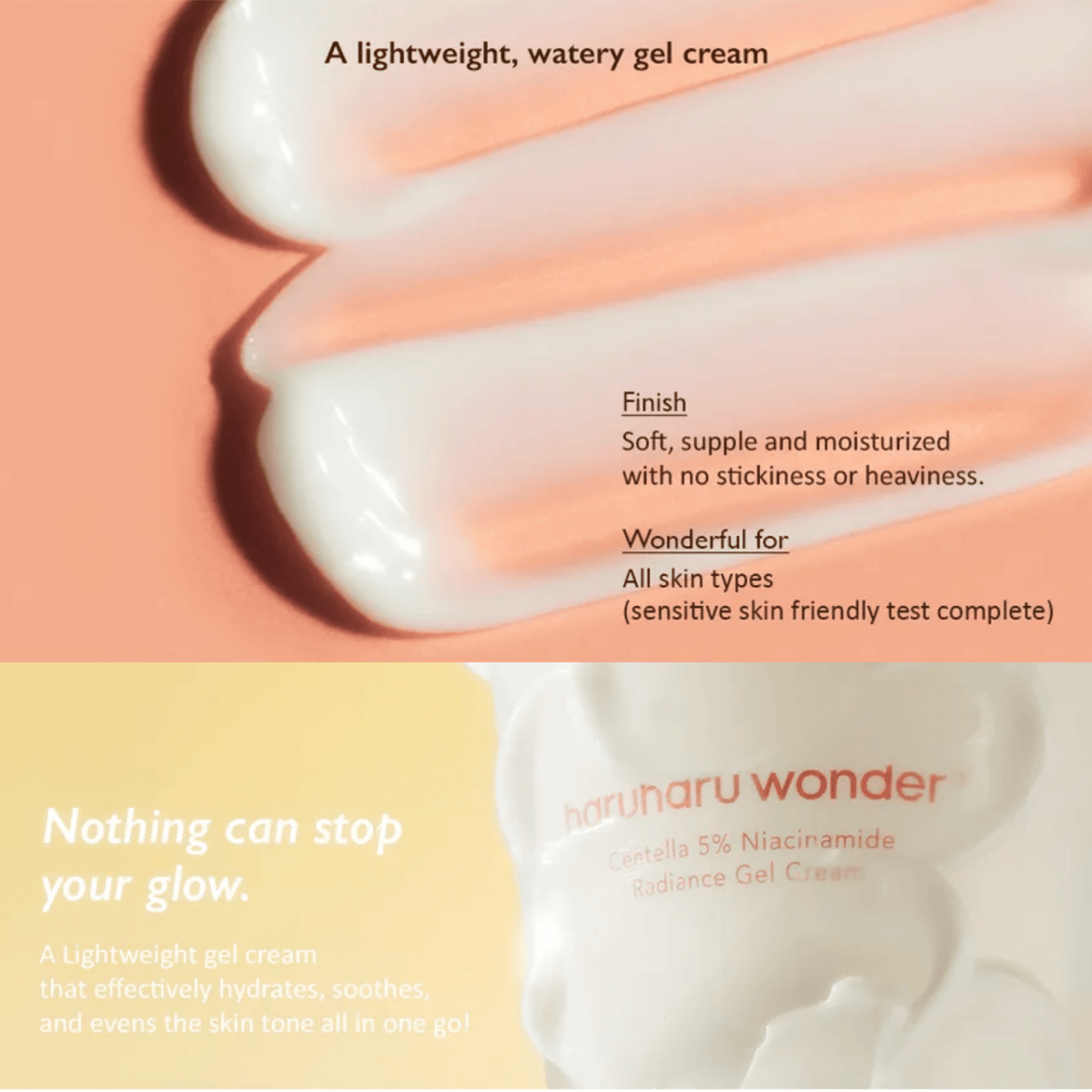 HARUHARU WONDER Gel cream 90g HARUHARU WONDER Centella 5% Niacinamide Radiance Gel Cream