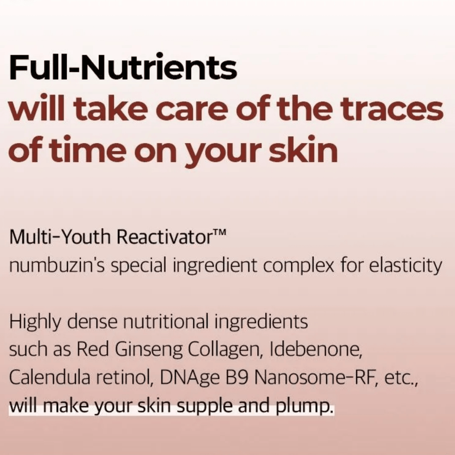 NUMBUZIN Cream 60ml NUMBUZIN No.4 Full-Nutrient Firming Cream