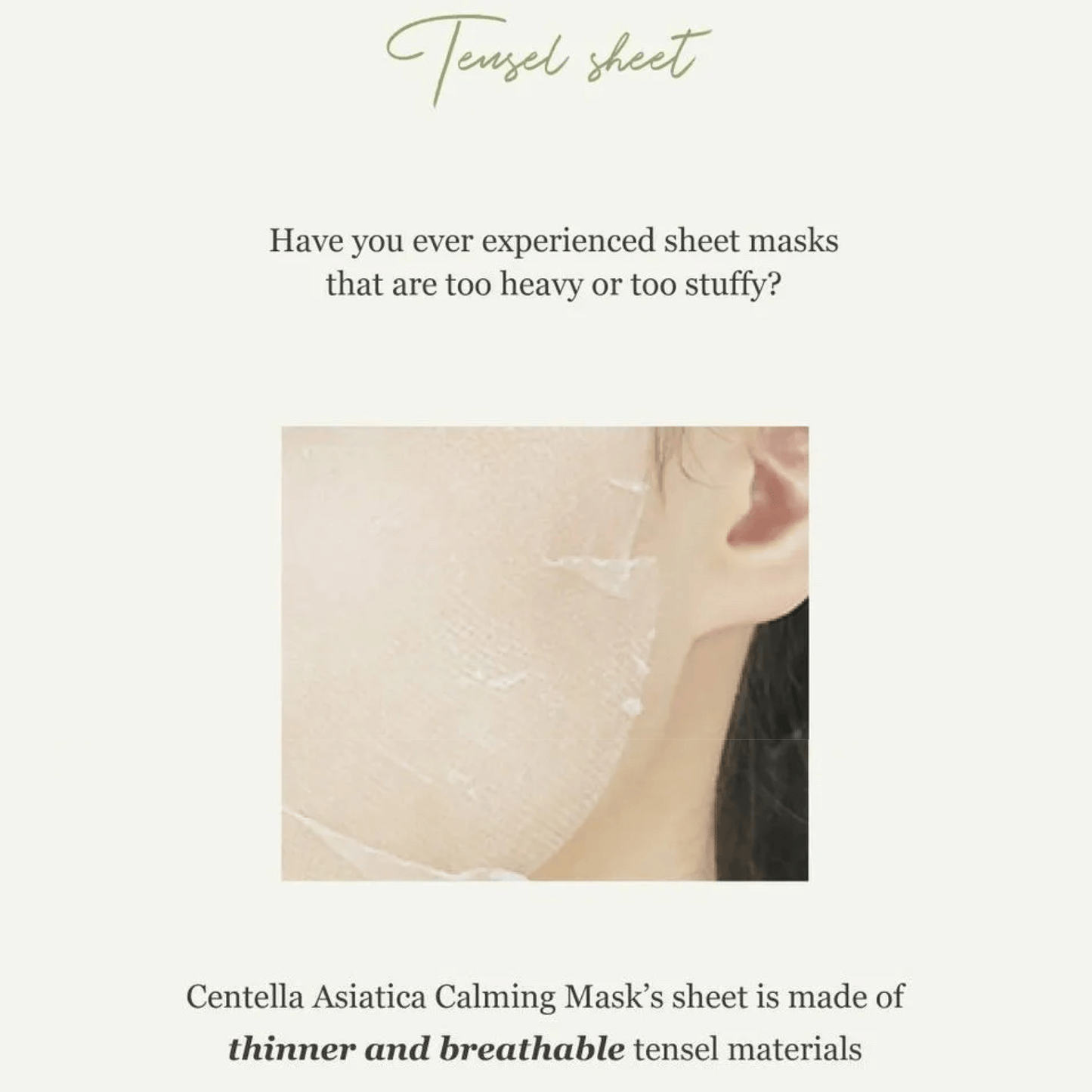 BEAUTY OF JOSEON Sheet mask BEAUTY OF JOSEON Centella Asiatica Calming Mask 25ml