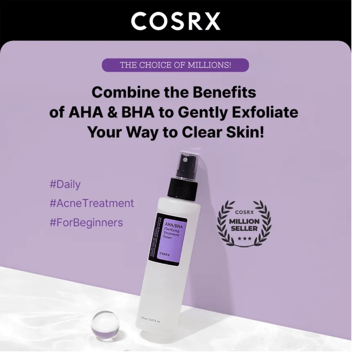 COSRX Exfoliator 150ml COSRX AHA/BHA Clarifying Treatment Toner