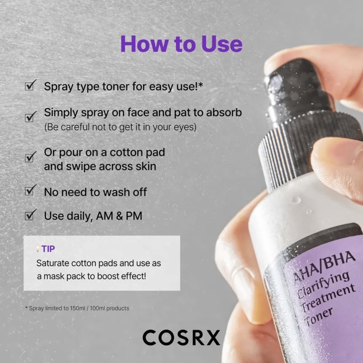 COSRX Exfoliator 150ml COSRX AHA/BHA Clarifying Treatment Toner