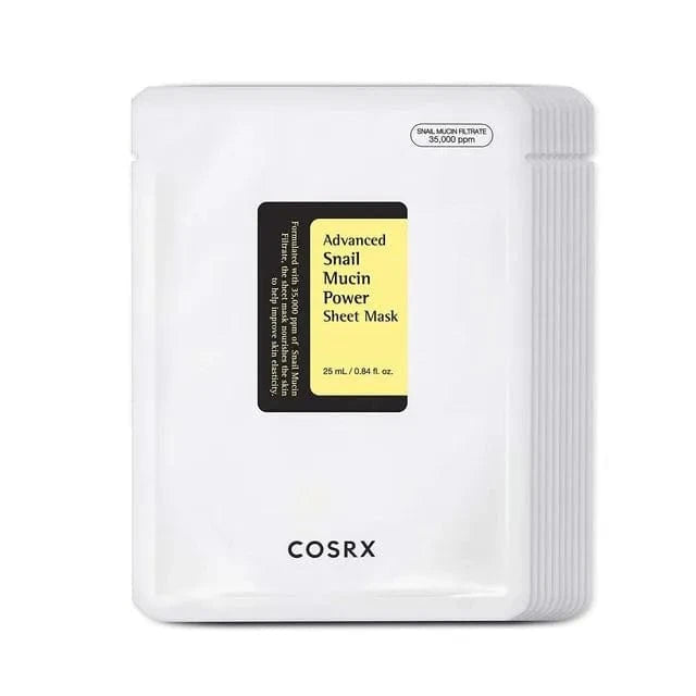 COSRX Sheet Mask 10pcs (25ml x 10) COSRX Advanced Snail Mucin Power Sheet Mask Set