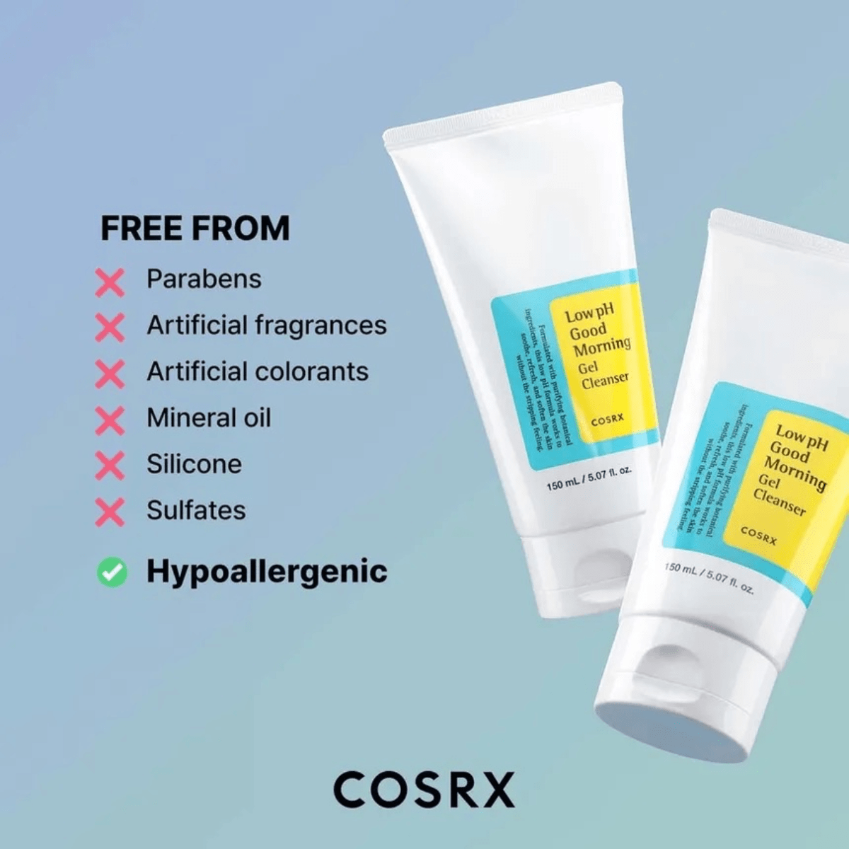 COSRX Cleansing Gel 150ml COSRX Low pH Good Morning Gel Cleanser