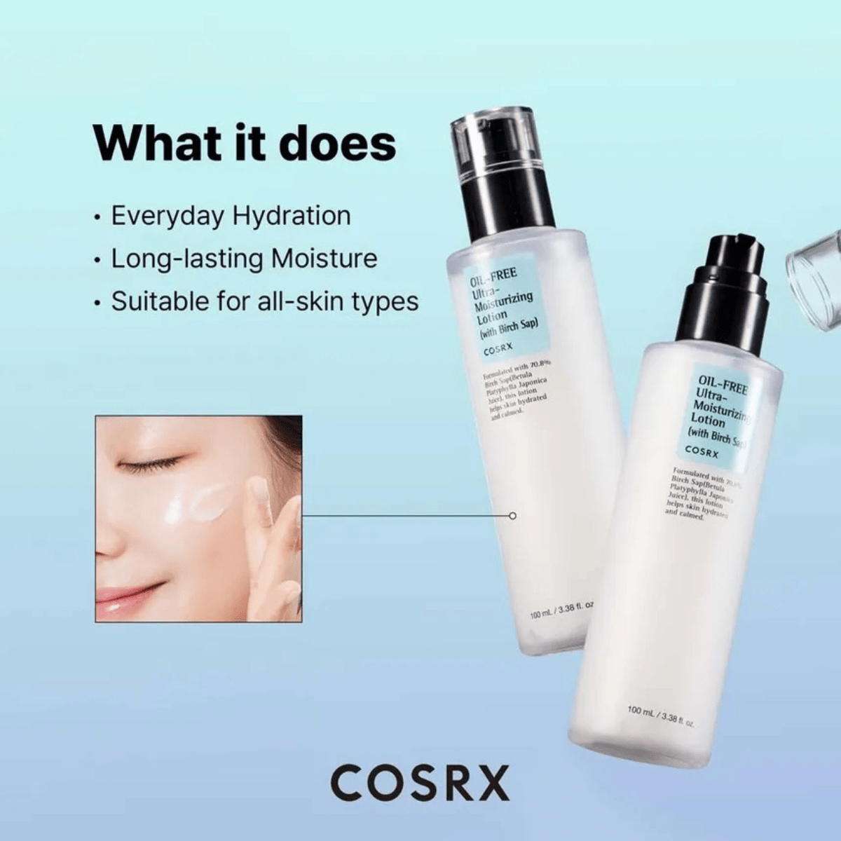 COSRX Lotion 100ml COSRX Oil Free Ultra Moisturizing Lotion with Birch Sap