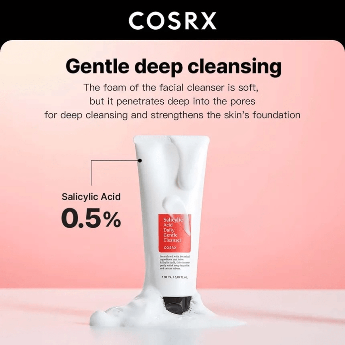 COSRX Cleansing Foam 150ml COSRX Salicylic Acid Daily Gentle Cleanser