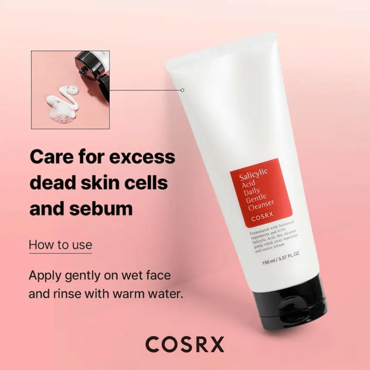 COSRX Cleansing Foam 150ml COSRX Salicylic Acid Daily Gentle Cleanser