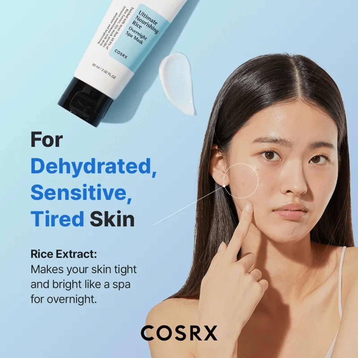 COSRX Sleeping Mask 60ml COSRX Ultimate Nourishing Rice Overnight Spa Mask
