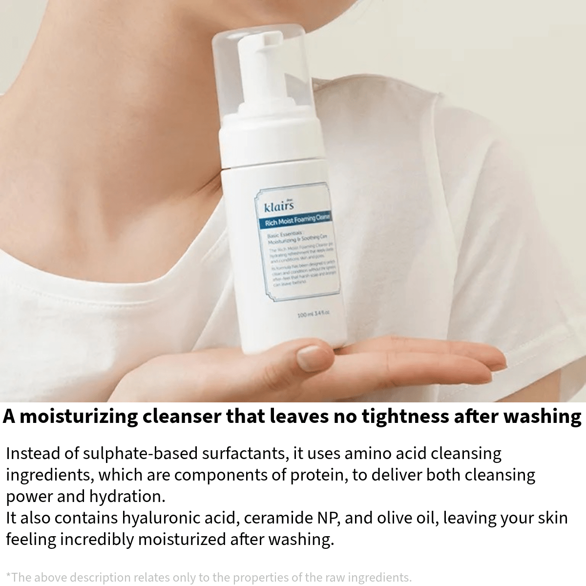 DEAR, KLAIRS Cleansing Foam 100ml DEAR, KLAIRS Rich Moist Foaming Cleanser