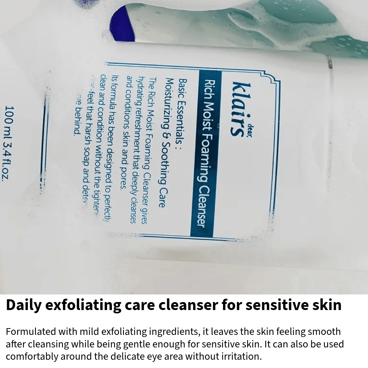 DEAR, KLAIRS Cleansing Foam 100ml DEAR, KLAIRS Rich Moist Foaming Cleanser