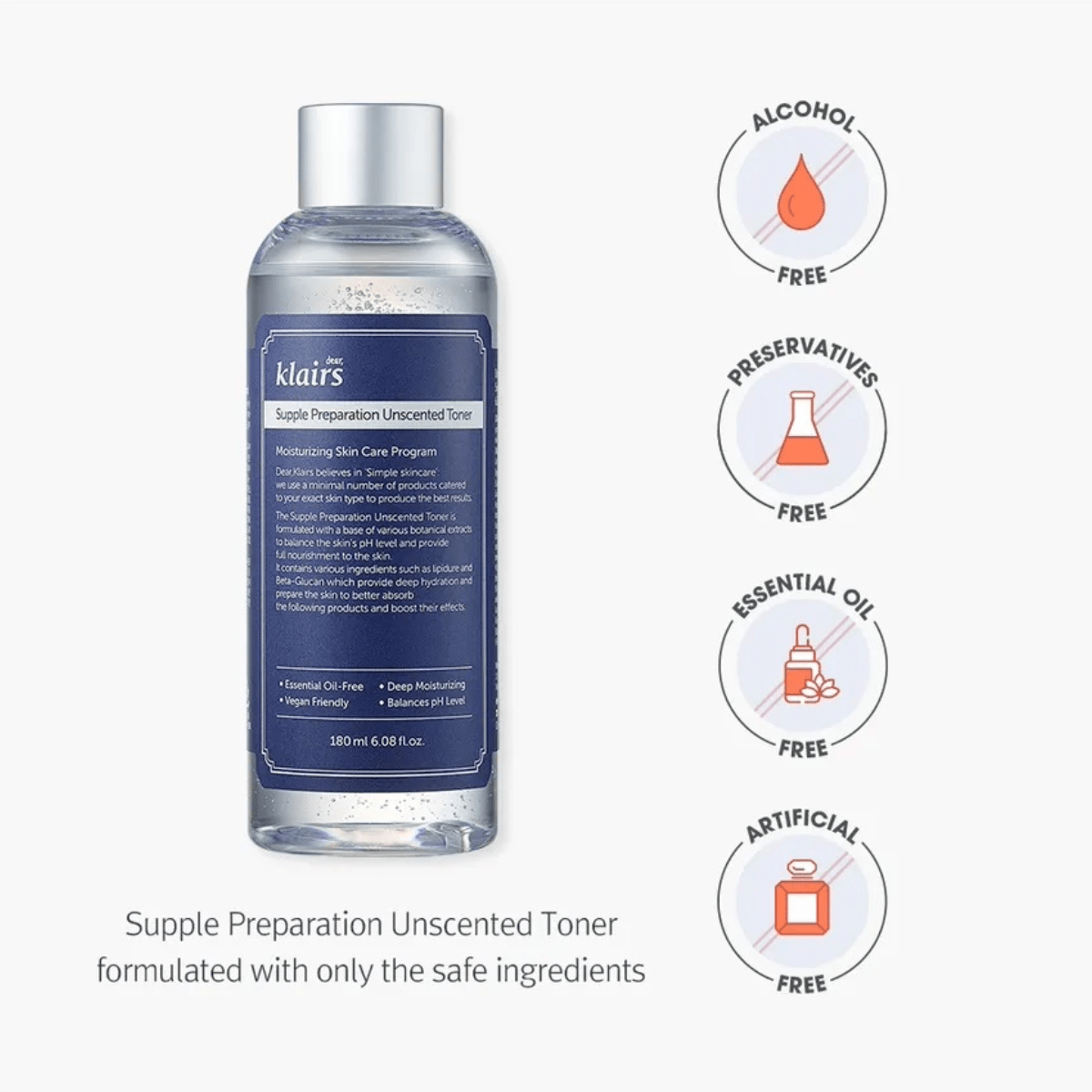 DEAR, KLAIRS Toner 180ml DEAR, KLAIRS Supple Preparation Facial Unscented Toner