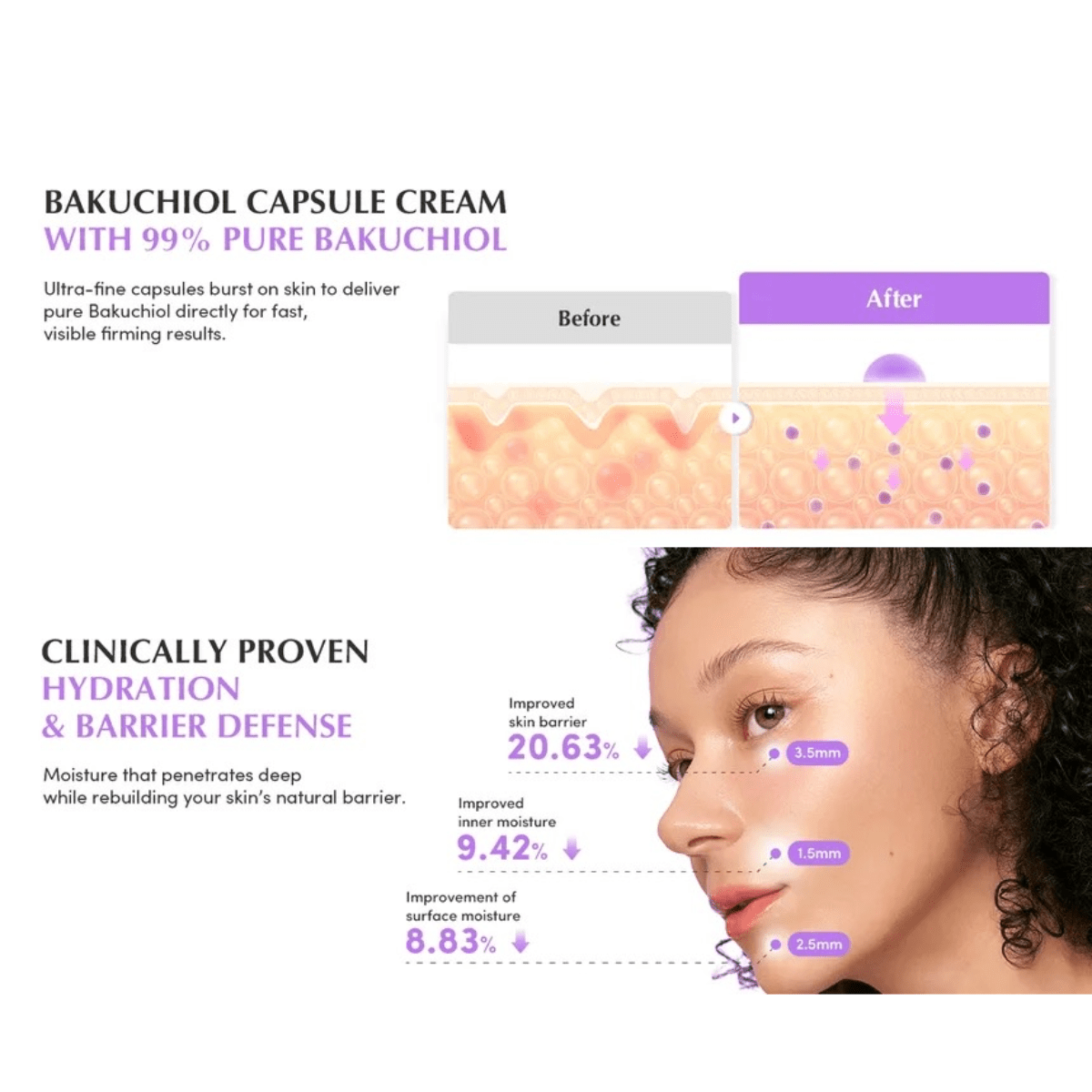 EQQUALBERRY Cream 50ml EQQUALBERRY Bakuchiol Plumping Capsule Cream