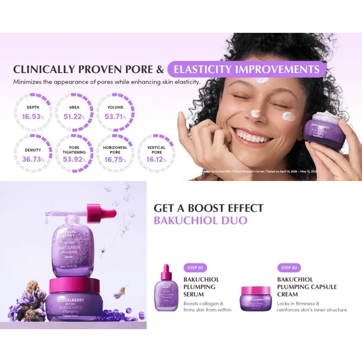 EQQUALBERRY Cream 50ml EQQUALBERRY Bakuchiol Plumping Capsule Cream