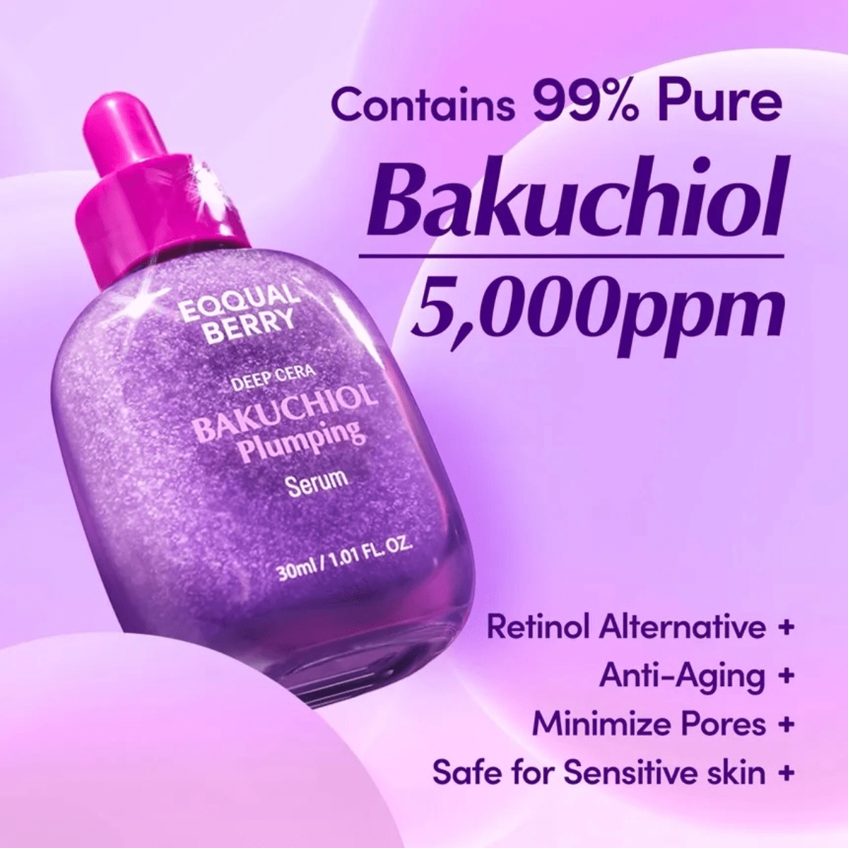 EQQUALBERRY Serum 30ml EQQUALBERRY Bakuchiol Plumping Serum