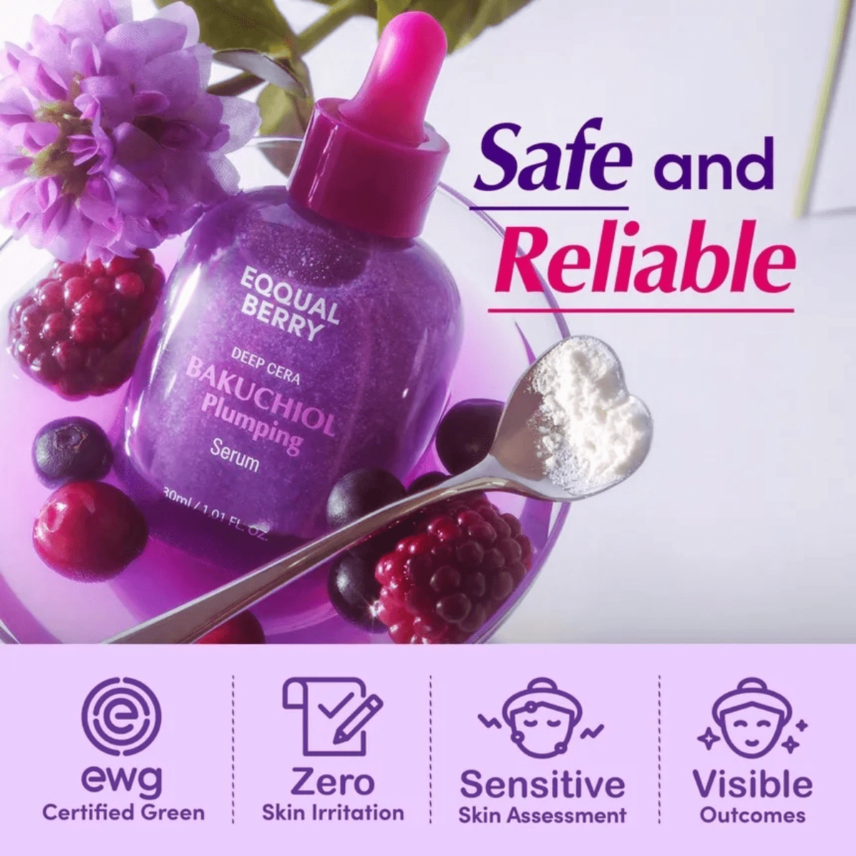 EQQUALBERRY Serum 30ml EQQUALBERRY Bakuchiol Plumping Serum