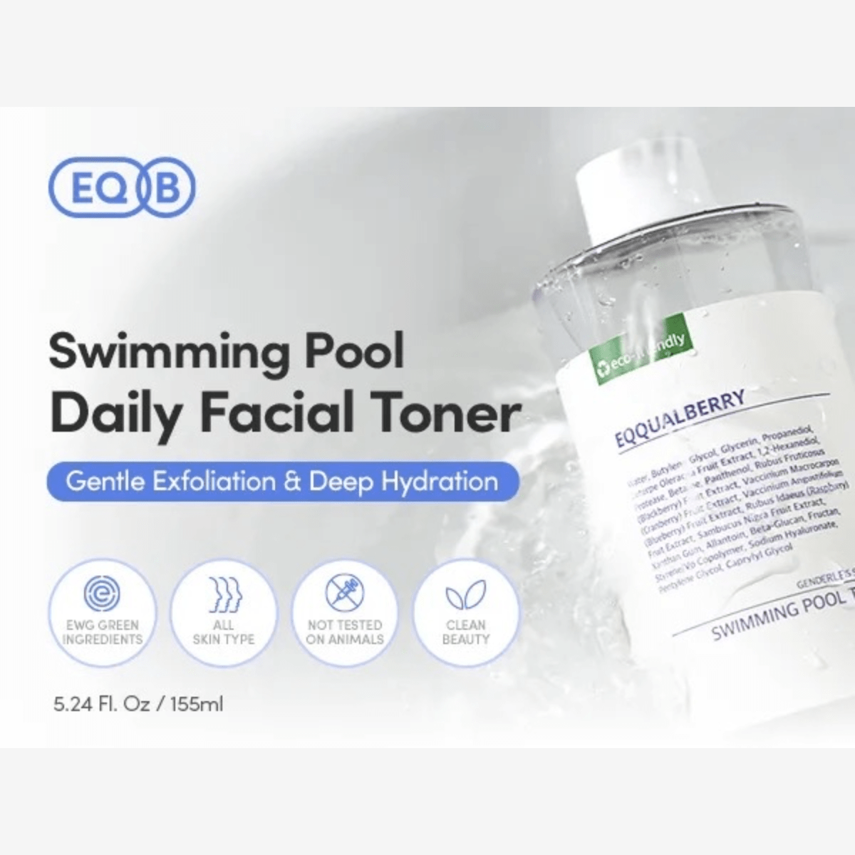 EQQUALBERRY Toner EQQUALBERRY Swimming Pool Toner