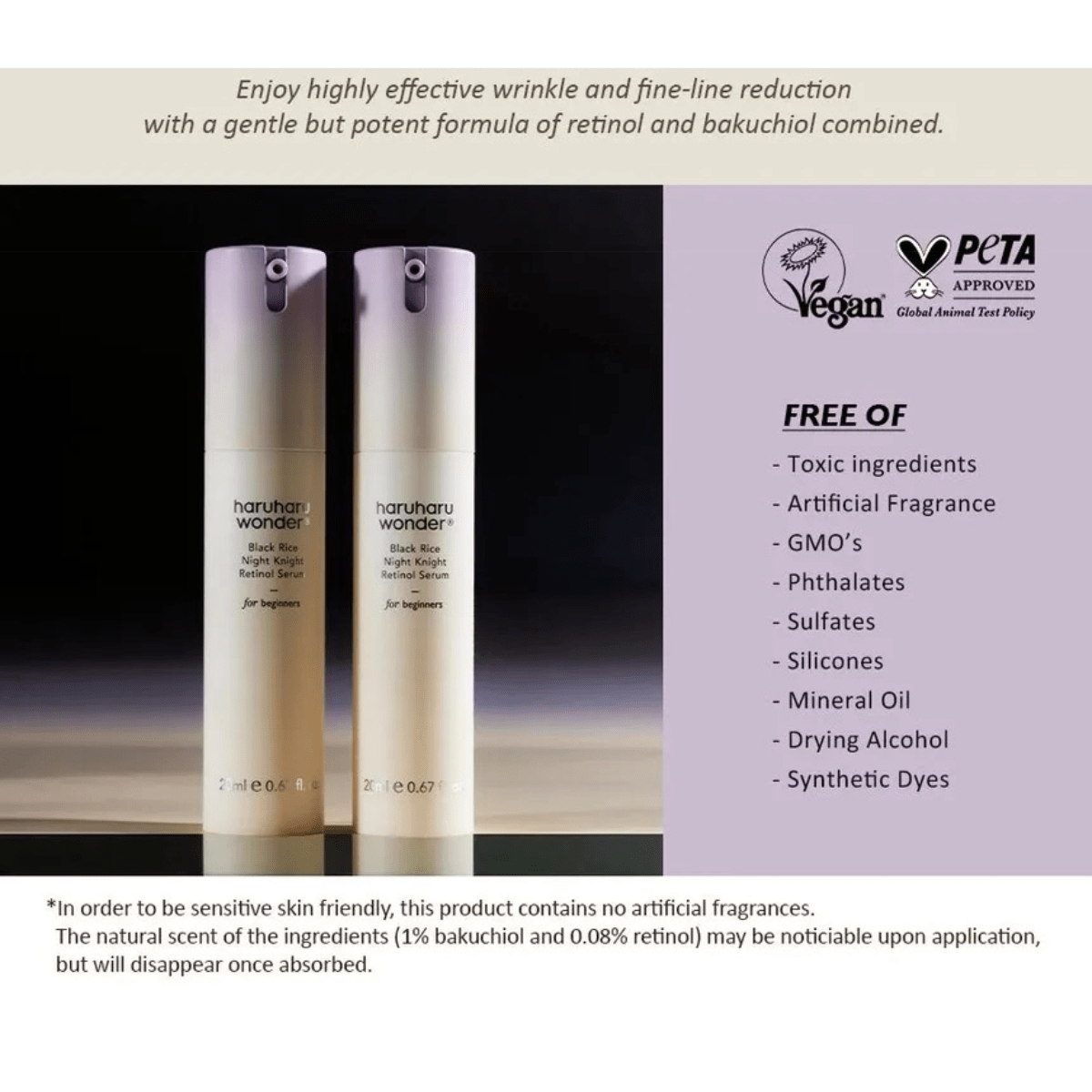 HARUHARU WONDER Serum 20ml HARUHARU WONDER Black Rice Night Knight Retinol Serum