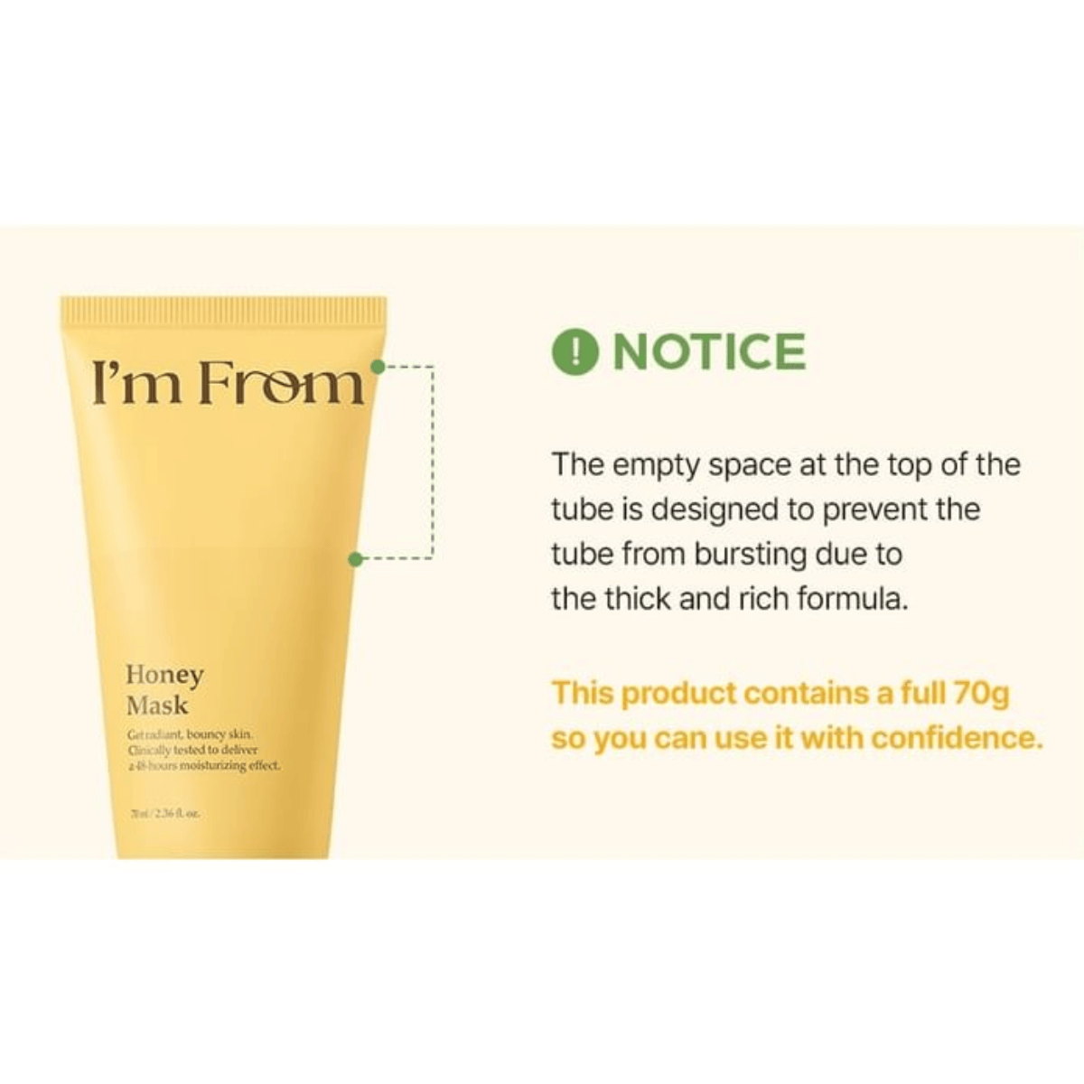 I'M FROM Wash Off Mask I'M FROM Honey Mask