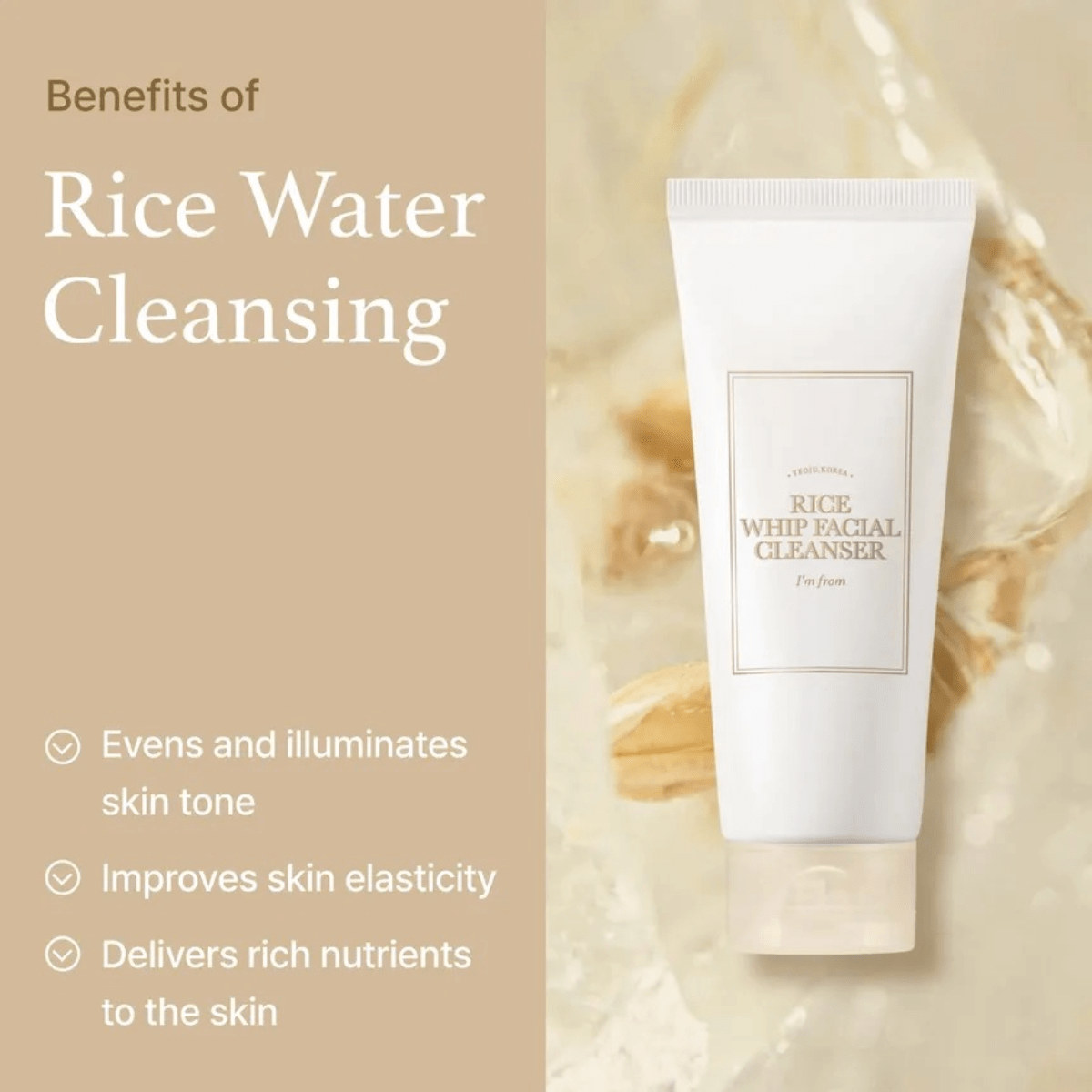 I'M FROM Cleansing Foam 150ml I'M FROM Rice Whip Facial Cleanser