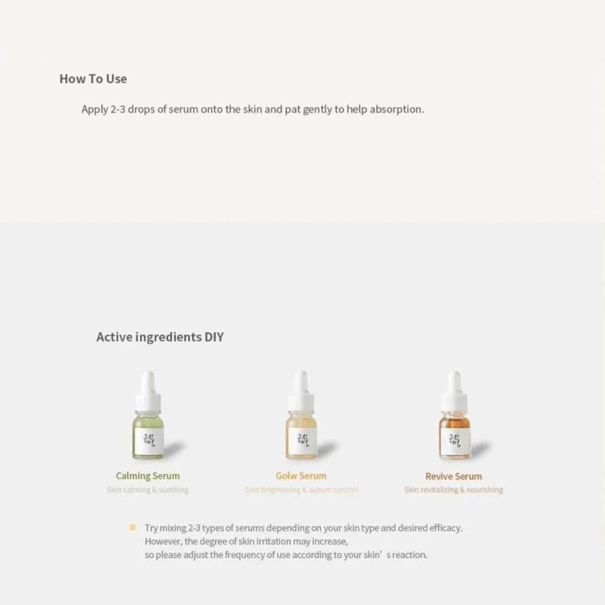 BEAUTY OF JOSEON Set 10ml x 4 pcs BEAUTY OF JOSEON Hanbang Serum Discovery Kit