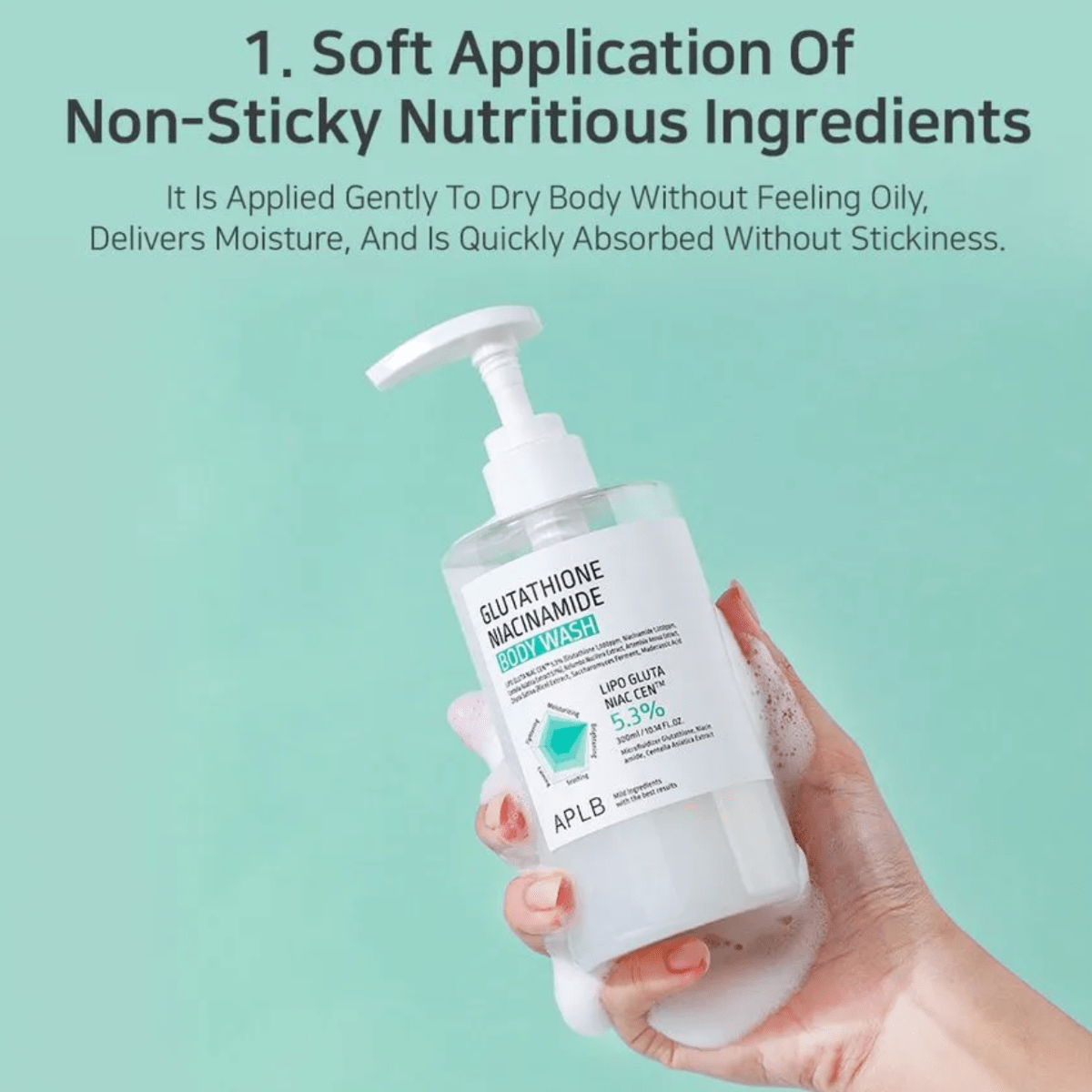 APLB Body Wash 300ml APLB Glutathione Niacinamide Body Wash