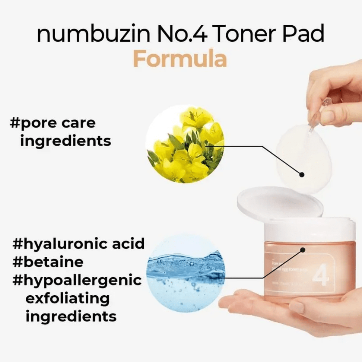 NUMBUZIN Toner Pad 190ml (70ea) NUMBUZIN No.4 Pore Zero Peeled Egg Toner Pad
