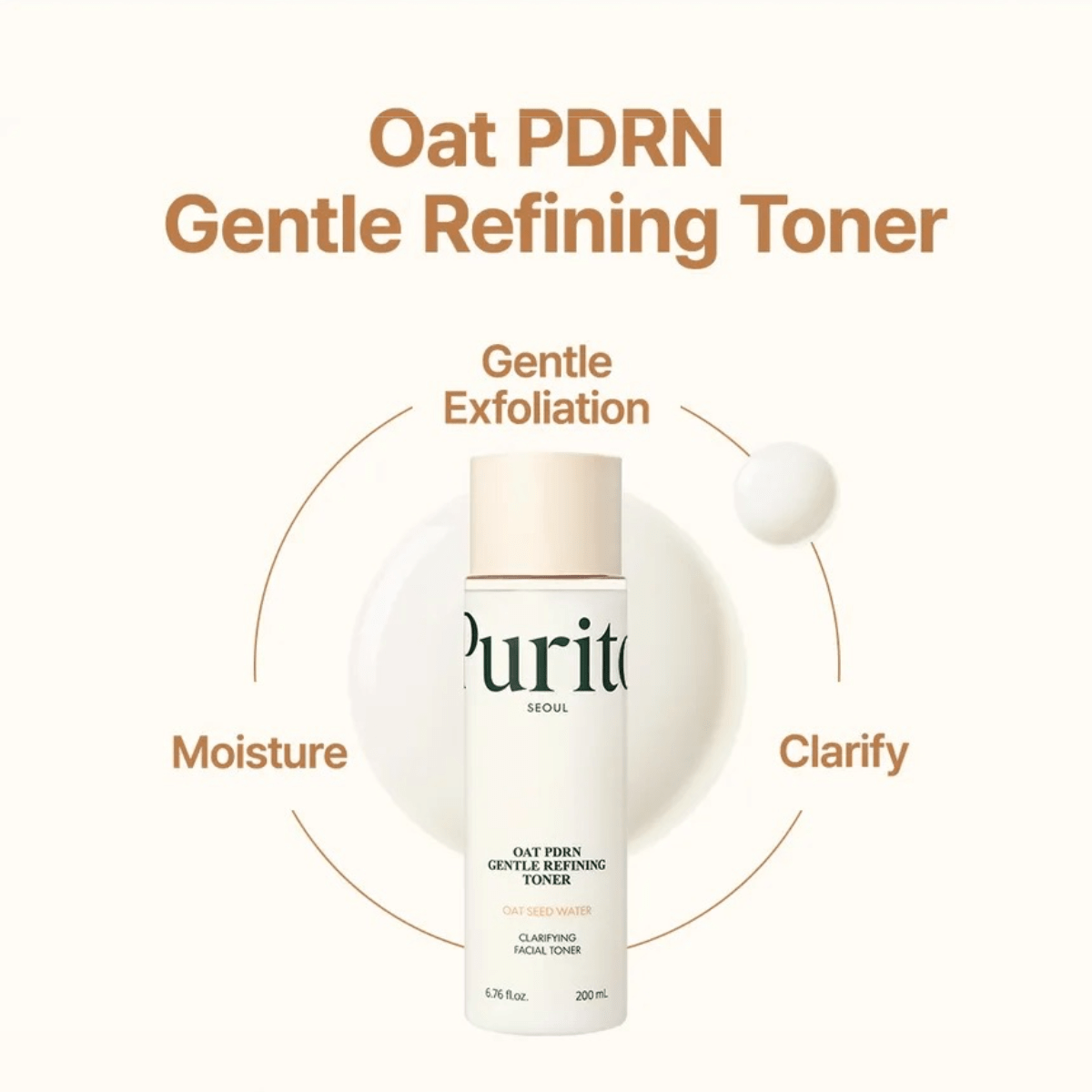 PURITO SEOUL Toner 200ml PURITO SEOUL Oat PDRN Gentle Refining Toner
