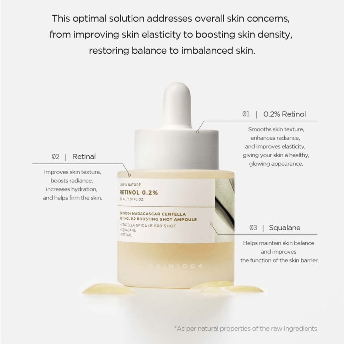 SKIN1004 Ampoule 30ml SKIN1004 Madagascar Centella Retinol 0.2 Boosting Shot Ampoule
