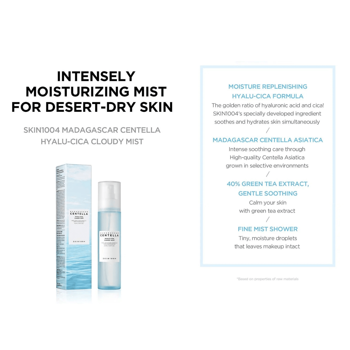 SKIN1004 Mist SKIN1004 Madagascar Centella Hyalu-Cica Cloudy Mist 120ml