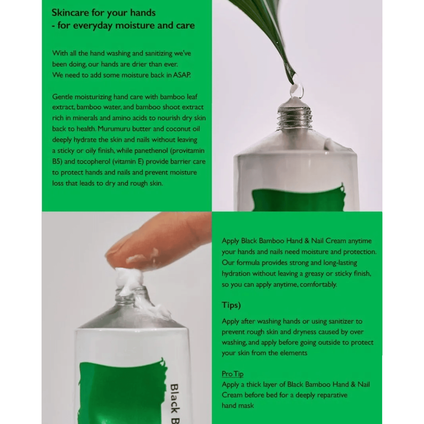 HARUHARU WONDER Hand Cream 50ml HARUHARU WONDER Black Bamboo Nourishing Calming Hand & Nail Cream