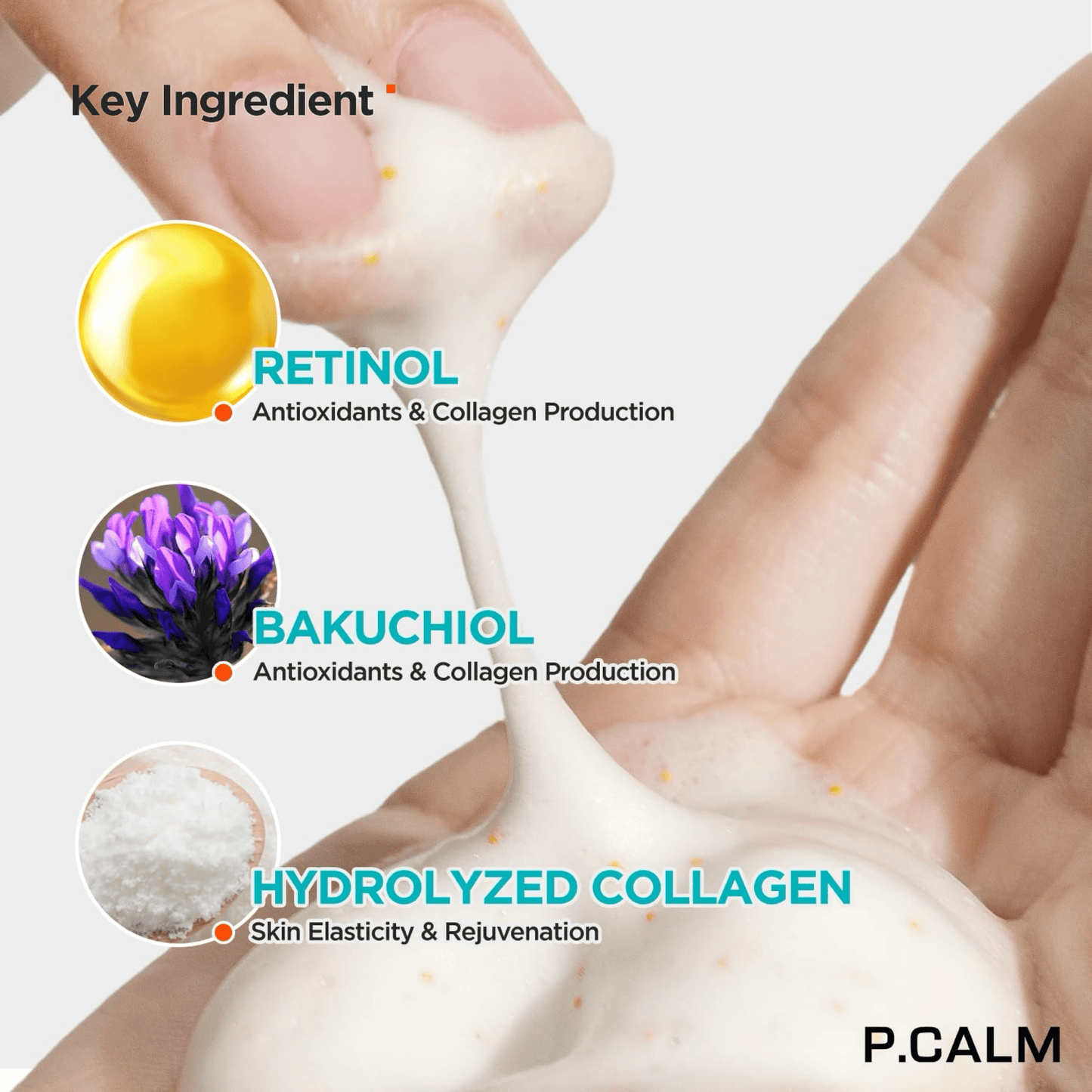 P.CALM Cleansing foam 120ml P.CALM Retinolagen Ampoule Shot Foam Cleanser