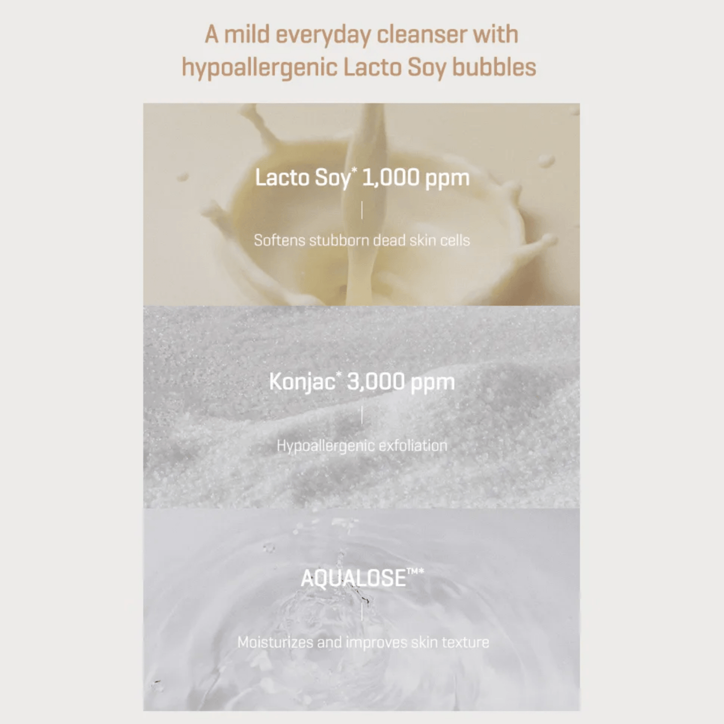 SOME BY MI Cleansing gel 180ml SOME BY MI Lacto Soy Mild Peeling Bubble Cleanser