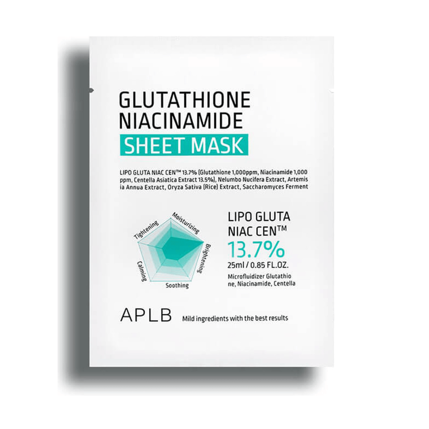 APLB 25ml APLB Glutathione Niacinamide Sheet Mask