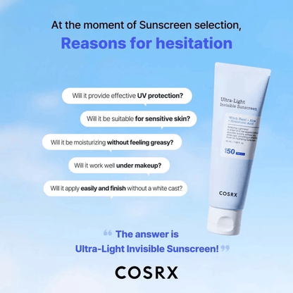 COSRX Sunscreen 50ml COSRX Ultra Light Invisible Sunscreen SPF50+ PA++++