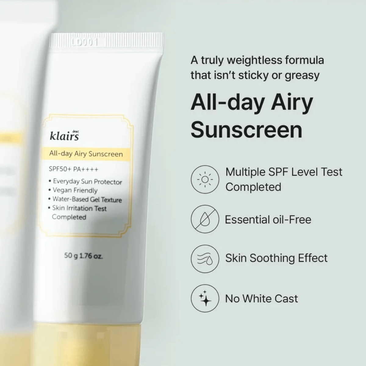 DEAR, KLAIRS Sunscreen 50ml DEAR, KLAIRS All-day Airy Sunscreen SPF50+ PA++++