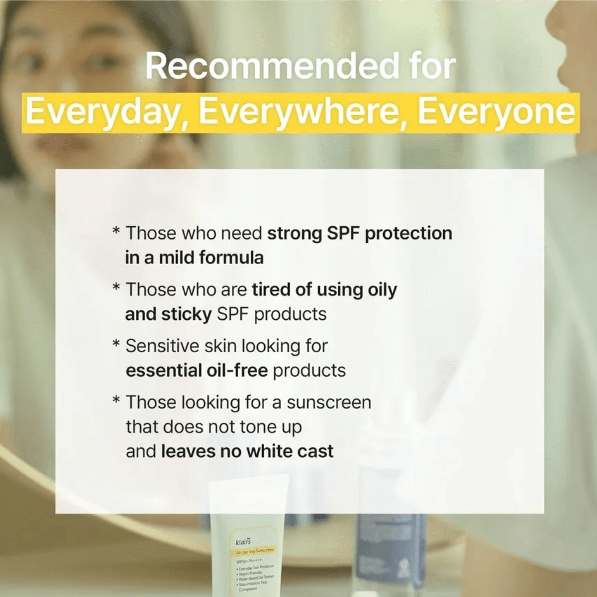 DEAR, KLAIRS Sunscreen 50ml DEAR, KLAIRS All-day Airy Sunscreen SPF50+ PA++++