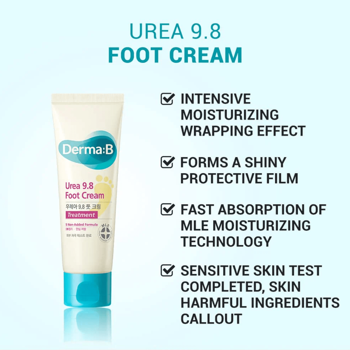 DERMA: B Foot Cream 80ml DERMA: B Urea 9.8 Foot Cream