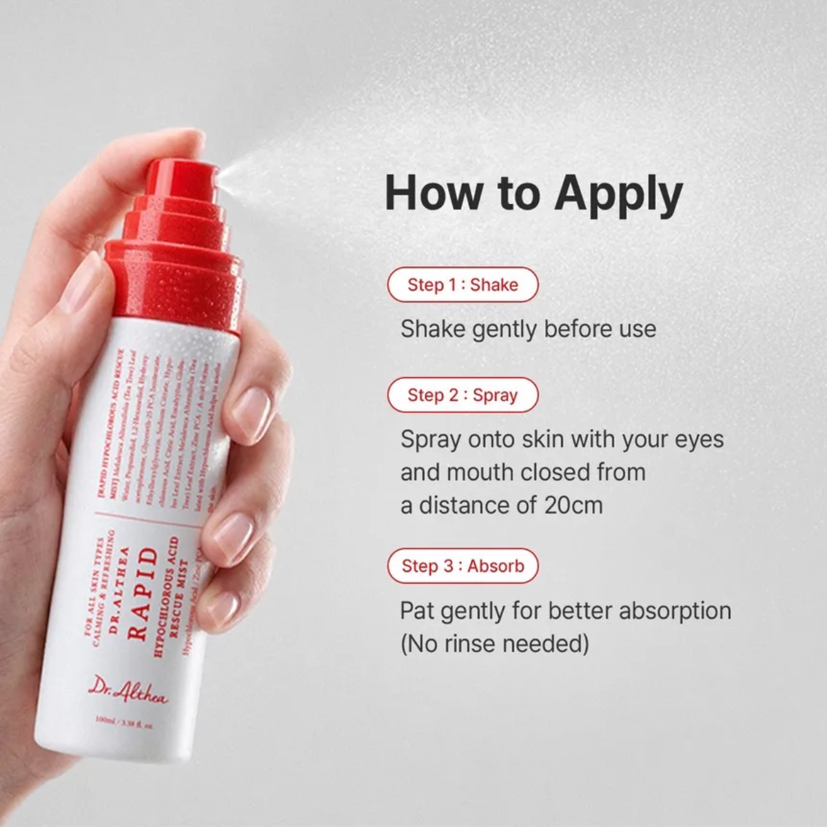 DR.ALTHEA Rapid Hypochlorous Acid Rescue Mist