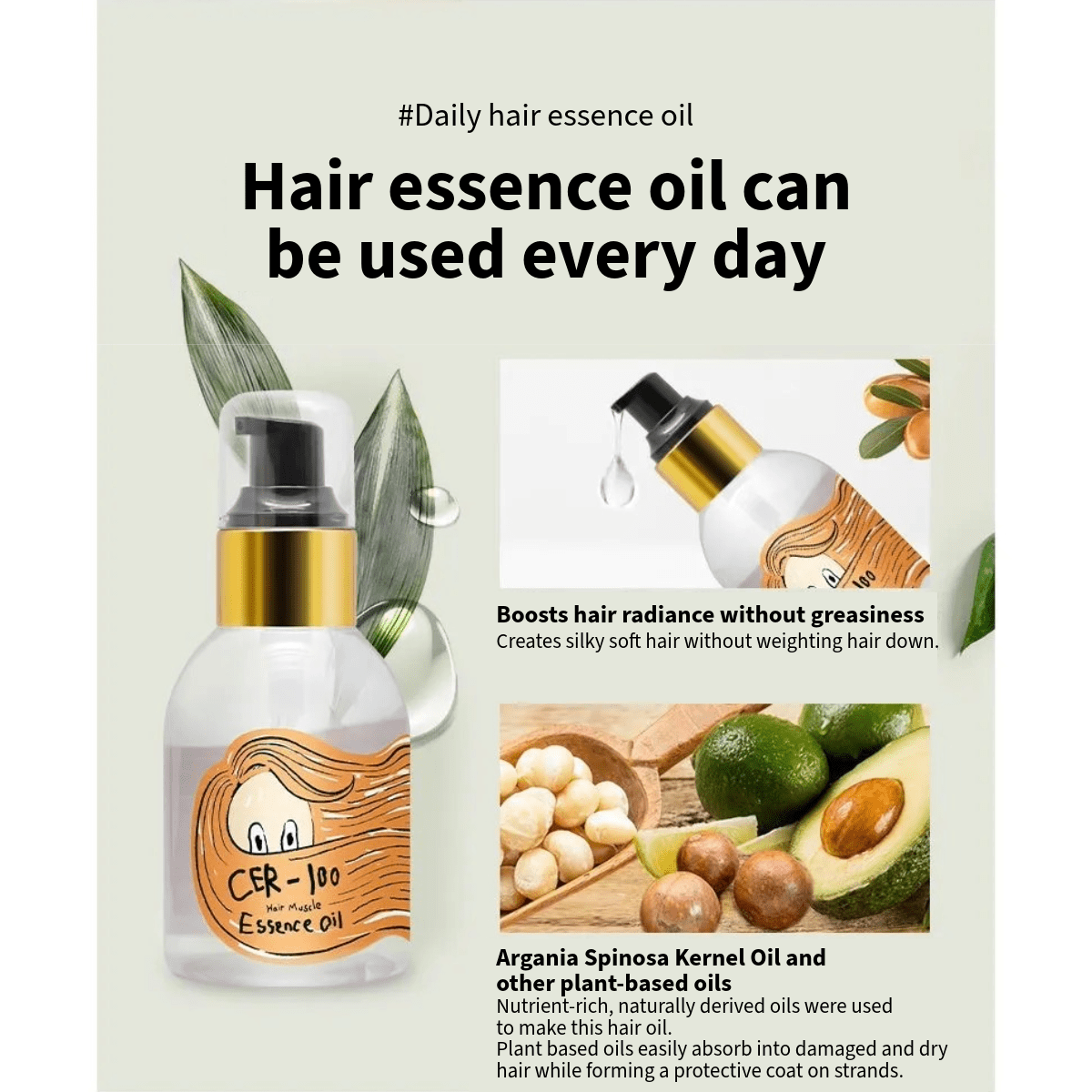 ELIZAVECCA Hair Oil 100ml ELIZAVECCA Cer-100 Hair Muscle Essence Oil