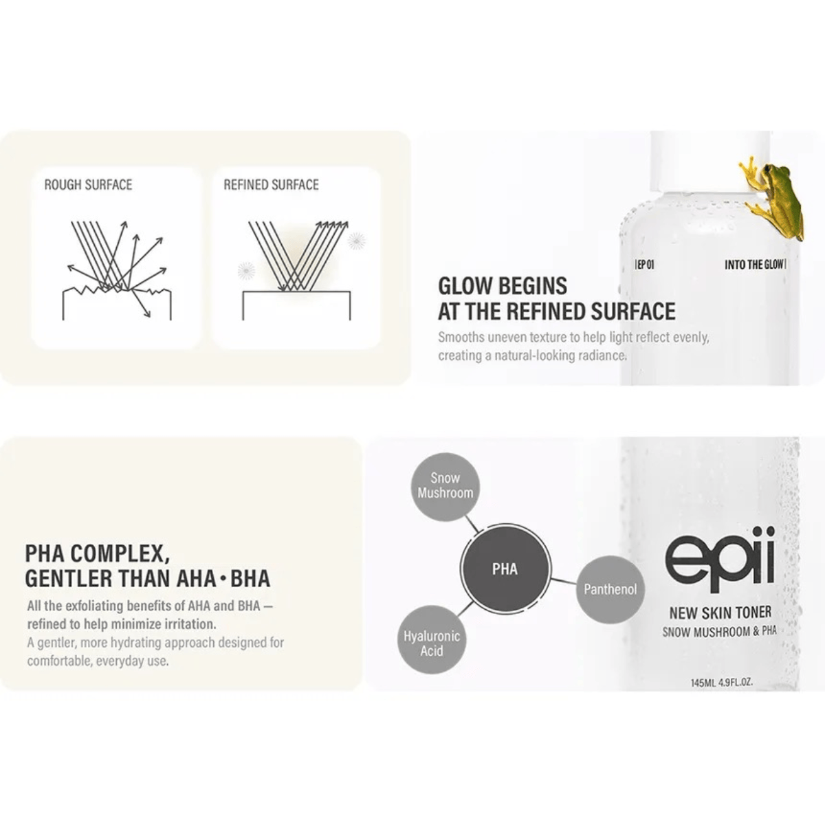 EPII Toner 145ml EPII New Skin Toner Snow Mushroom & PHA