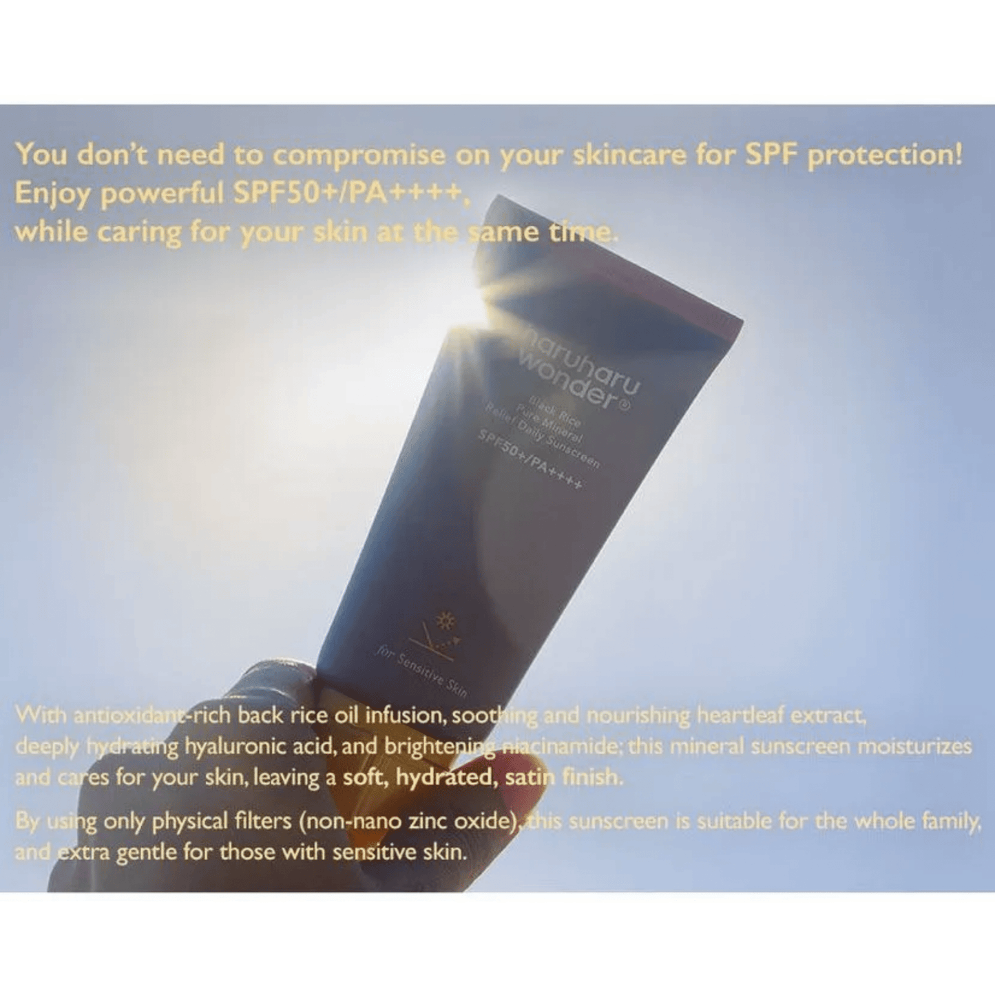 HARUHARU WONDER Sunscreen HARUHARU WONDER Black Rice Pure Mineral Relief Daily Sunscreen 50ml