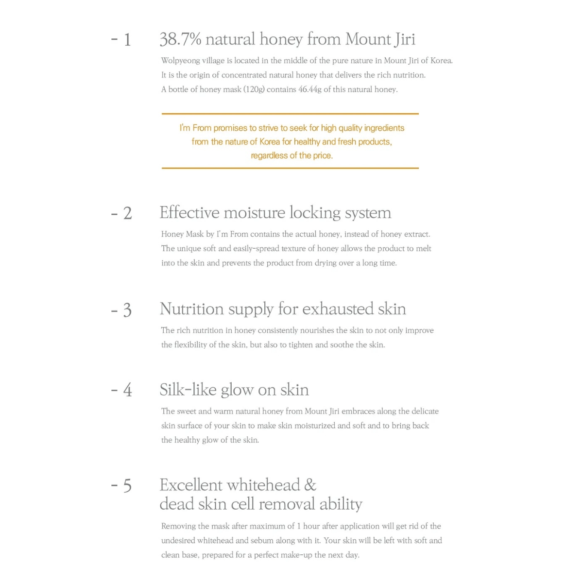 I'M FROM Wash Off Mask I'M FROM Honey Mask