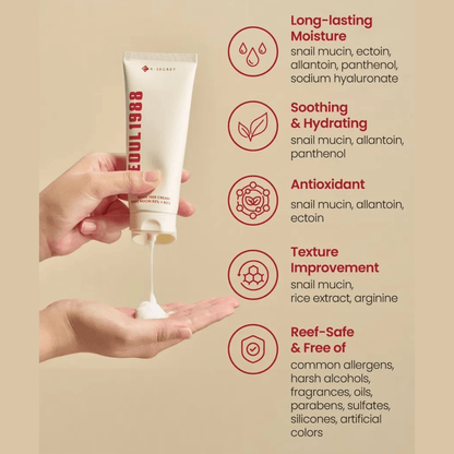 KSECRET Cream 100ml KSECRET SEOUL 1988 Cream : Snail Mucin 93% + Rice