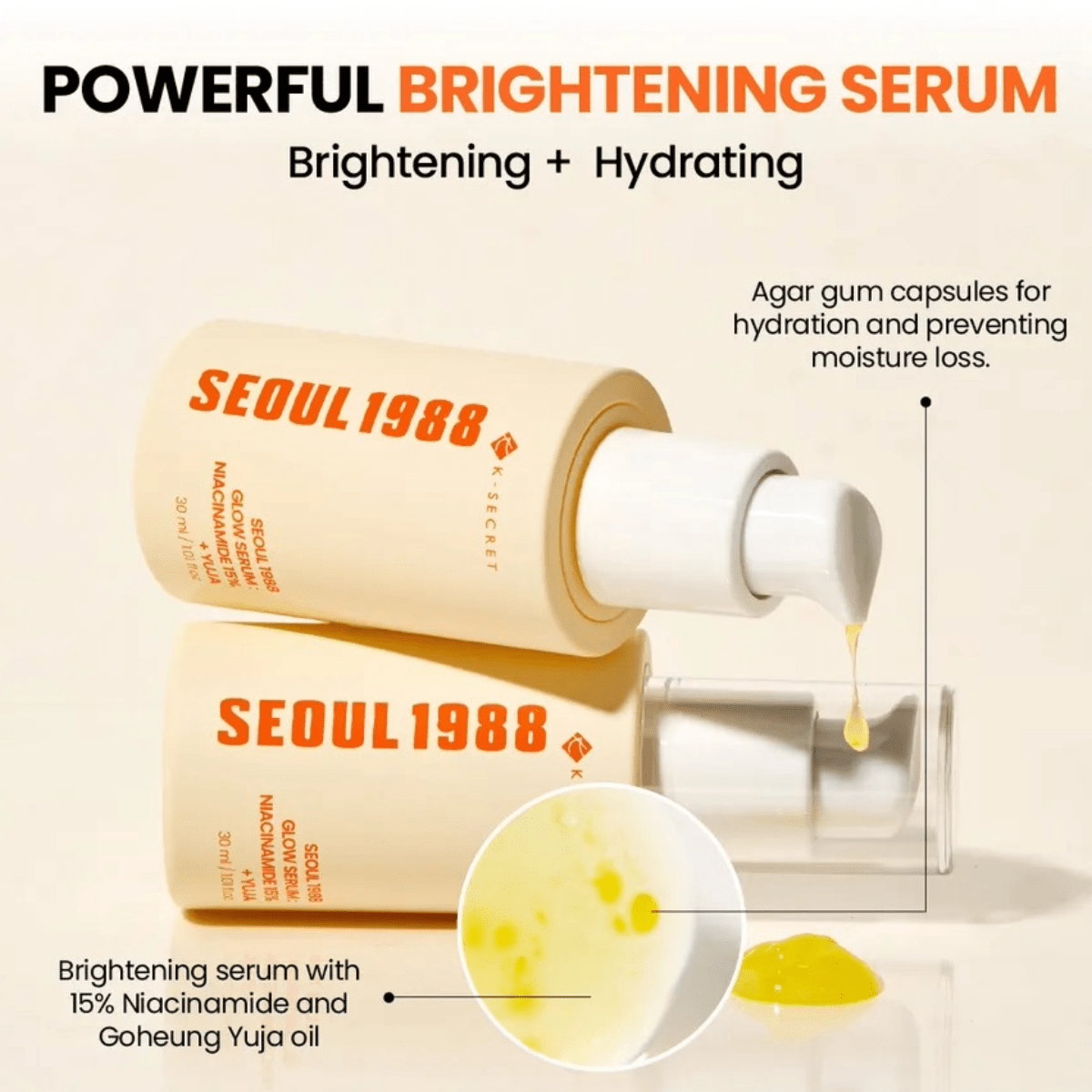 KSECRET Serum 30ml KSECRET SEOUL 1988 Glow Serum : Niacinamide 15% + Yuja