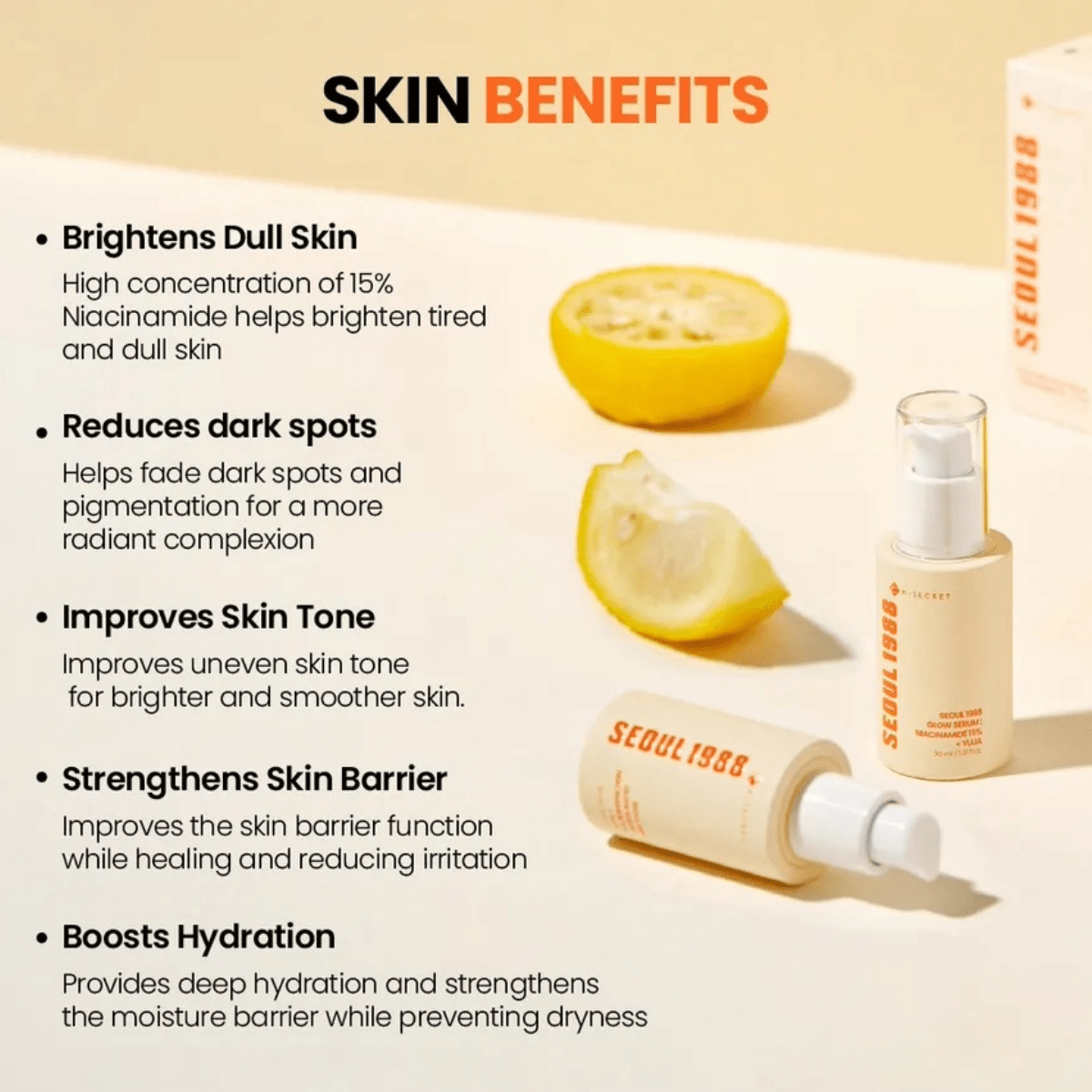 KSECRET Serum 30ml KSECRET SEOUL 1988 Glow Serum : Niacinamide 15% + Yuja