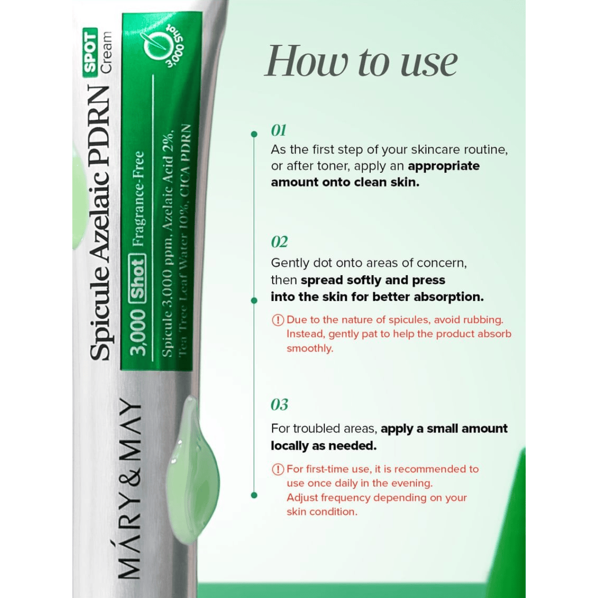 MARY & MAY Cream 15g MARY & MAY Spicule Azelaic PDRN Spot Cream