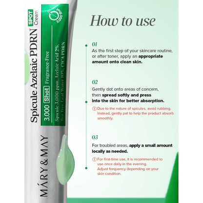 MARY & MAY Cream 15g MARY & MAY Spicule Azelaic PDRN Spot Cream