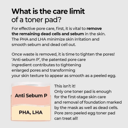 NUMBUZIN Toner Pad 190ml (70ea) NUMBUZIN No.4 Pore Zero Peeled Egg Toner Pad