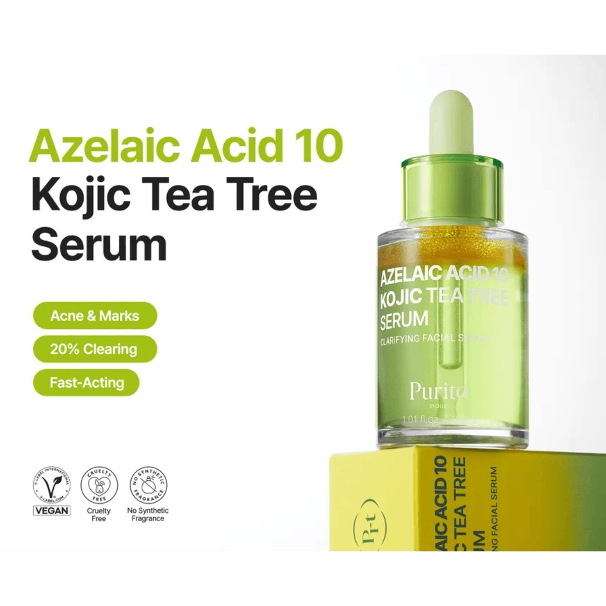PURITO SEOUL Serum 30ml PURITO SEOUL Azelaic Acid 10 Kojic Tea Tree Serum