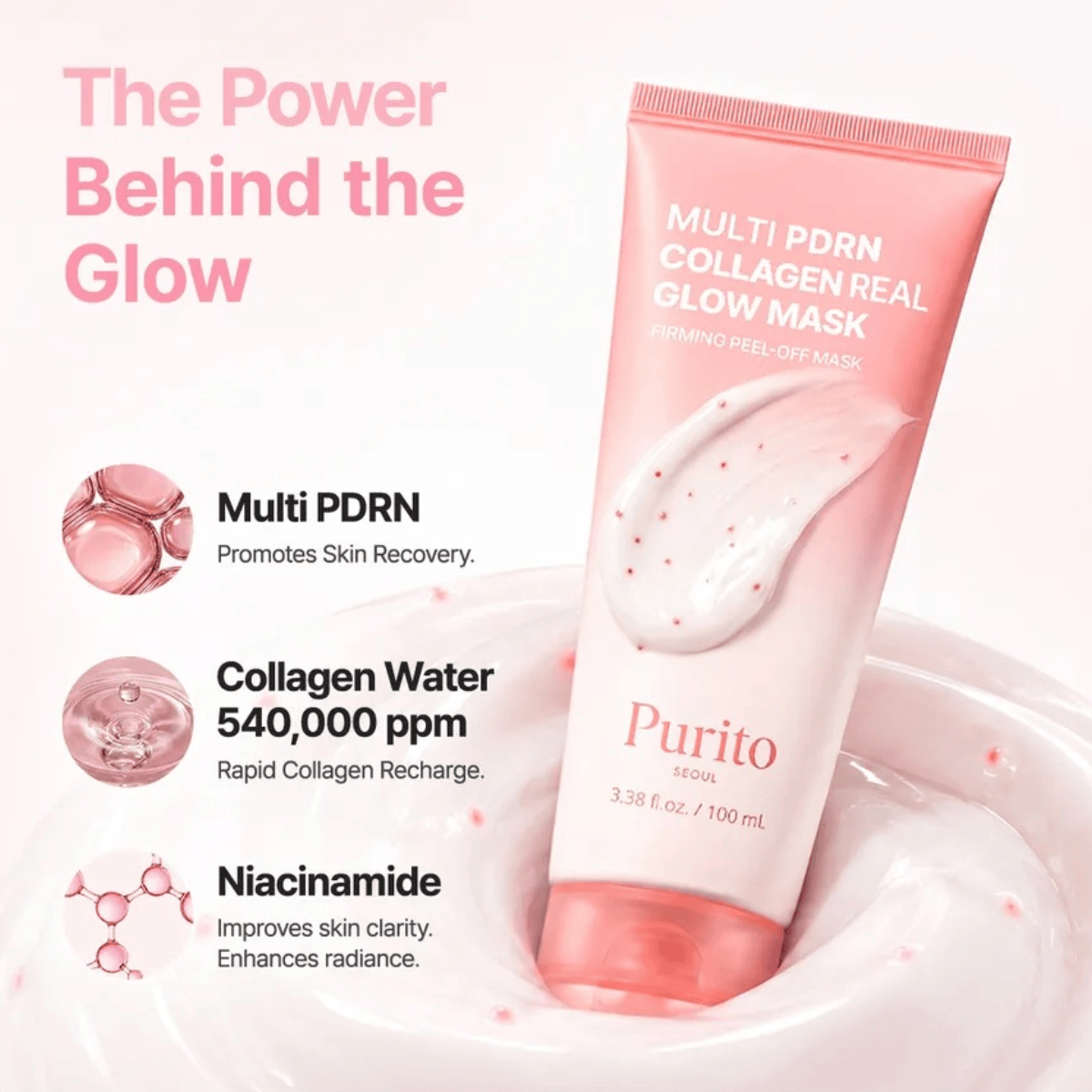 PURITO SEOUL Wash Off Mask 100ml PURITO SEOUL Multi PDRN Collagen Real Glow Mask