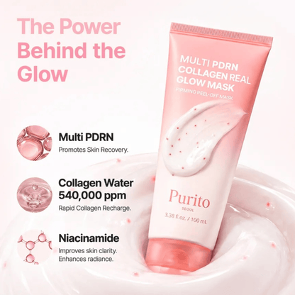 PURITO SEOUL Wash Off Mask 100ml PURITO SEOUL Multi PDRN Collagen Real Glow Mask